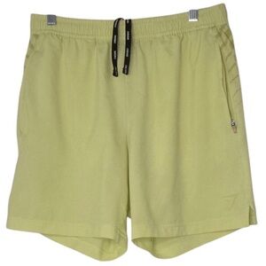 Gymshark Women's Neon Yellow Mesh Training Running Shorts Size XL